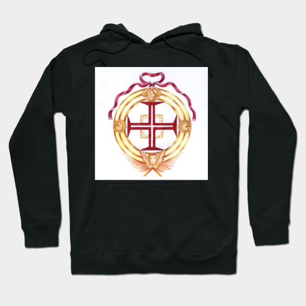 Templar cross. Cruz de Cristo. Charola. Tomar.Portugal Hoodie by terezadelpilar